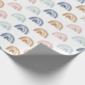 Regenbogenbrauen in Erdtönen Geschenkpapier (Ecke)