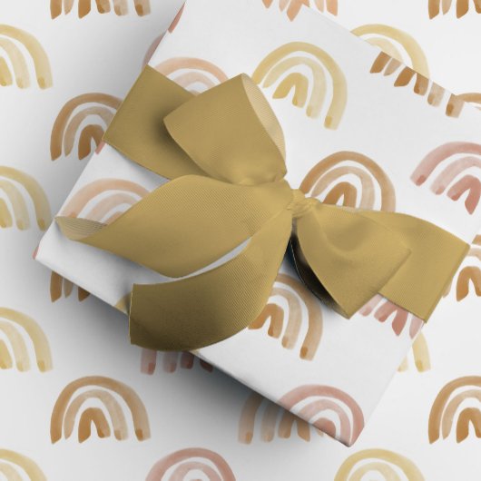 Regenbogenbrauen in Gelb Geschenkpapier