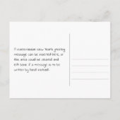 Regenbogenbriefe "2022" + "GLÜCKLICHES NEUES JAHR! Postkarte (Rückseite)