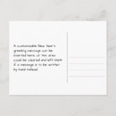 Regenbogenbriefe "2025" + "GLÜCKLICHES NEUES JAHR! Postkarte (Rückseite)