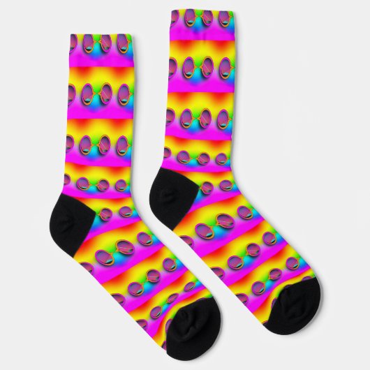 Regenbogenbrille Herren Crew  Socken (Rechts)
