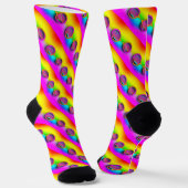 Regenbogenbrille Herren Diagonale Crew Socken (Gewinkelt)