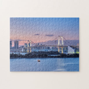 Regenbogenbrücke bei Dämmerung Puzzle