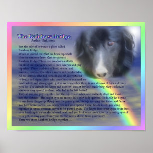 Regenbogenbrücke-Gedicht Haustier Verlust Gedenken Poster