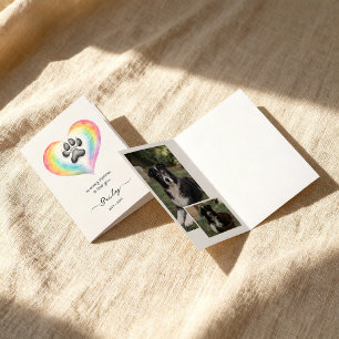 Regenbogenbrücke Haustier-Gedenkfoto-Karte Karte