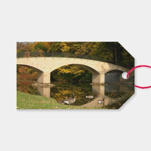 Regenbogenbrücke im Herbst an der Grove City Uni Geschenkanhänger (Vorderseite (Horizontal))
