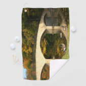 Regenbogenbrücke im Herbst an der Grove City Uni Golfhandtuch (Insitu)