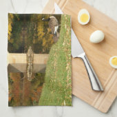 Regenbogenbrücke im Herbst an der Grove City Uni Küchentuch (Viertel Falte)