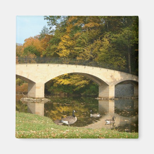 Regenbogenbrücke im Herbst an der Grove City Uni Magnet (Vorne)