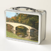 Regenbogenbrücke im Herbst an der Grove City Uni Metall Brotdose (Rückseite)