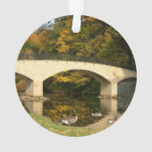 Regenbogenbrücke im Herbst an der Grove City Uni Ornament (Rückseite)