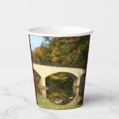 Regenbogenbrücke im Herbst an der Grove City Uni Pappbecher (Rückseite)
