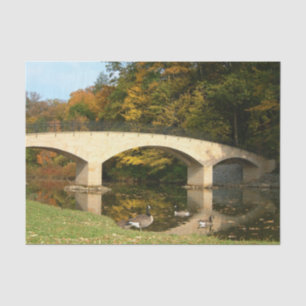 Regenbogenbrücke im Herbst an der Grove City Uni Seidenpapier