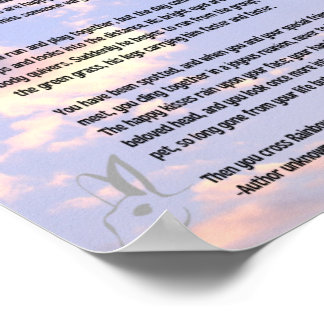 Regenbogenbrücke in den Wolken Poster