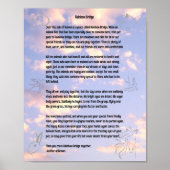 Regenbogenbrücke in den Wolken Poster (Vorne)