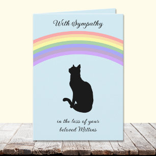 Regenbogenbrücke Katze Silhouette Katzen Trostkart Karte