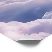 Regenbogenbrücke, weißer Hund im Himmel Poster (Ecke)