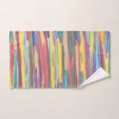 Regenbogenbrushstrokes-Bad-Tuch-Set Badhandtuch Set (Handtuch)