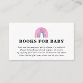 Regenbogenbücher für Babydusche Begleitkarte (Vorderseite)