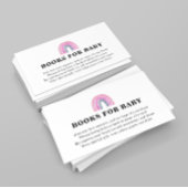 Regenbogenbücher für Babydusche Begleitkarte