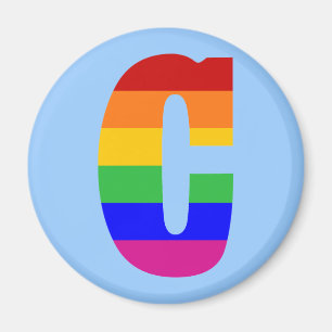 Regenbogenbuchstabe C Magnet