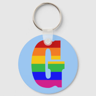 Regenbogenbuchstabe G Schlüsselanhänger