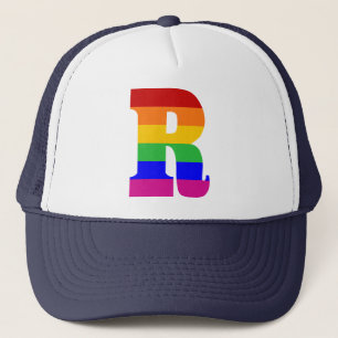 Regenbogenbuchstabe R Truckerkappe