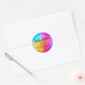 Regenbogenbutter Runder Aufkleber (Umschlag)