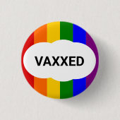 RegenbogenCloud Vaxxed Button (Vorderseite)