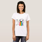 Regenbogencomputergesicht T-Shirt (Vorne ganz)