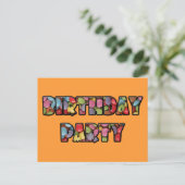 Regenbogencreme-Party Postkarte (Stehend Vorderseite)