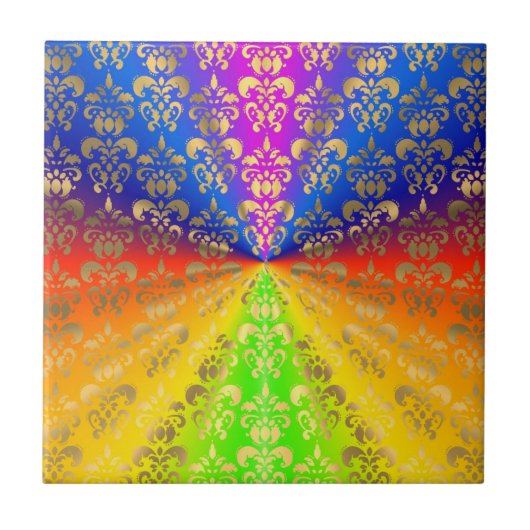 Regenbogendamus Fliese (Vorderseite)