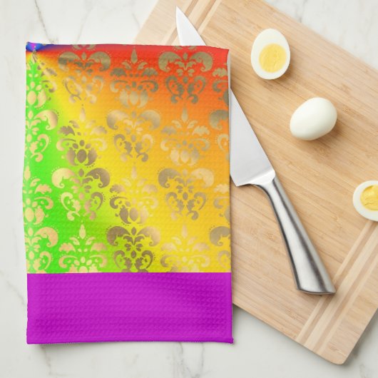 Regenbogendamus Handtuch (Viertel Falte)