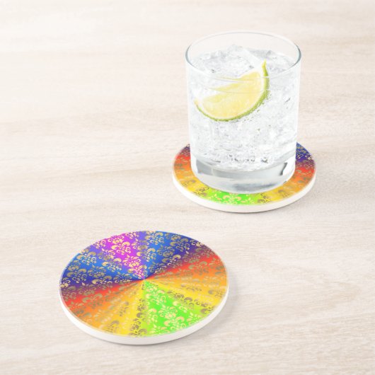 Regenbogendamus Sandstein Untersetzer (Seite)