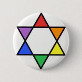 Regenbogendavidsstern Button (Vorderseite)