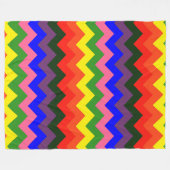 Regenbogendecke Zickzack Fleecedecke (Vorderseite (Horizontal))