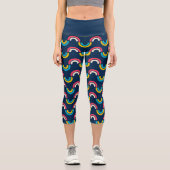 Regenbogendesign Capri Leggings (Vorderseite)