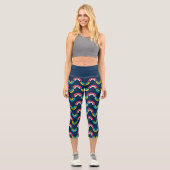 Regenbogendesign Capri Leggings (Vorderseite)