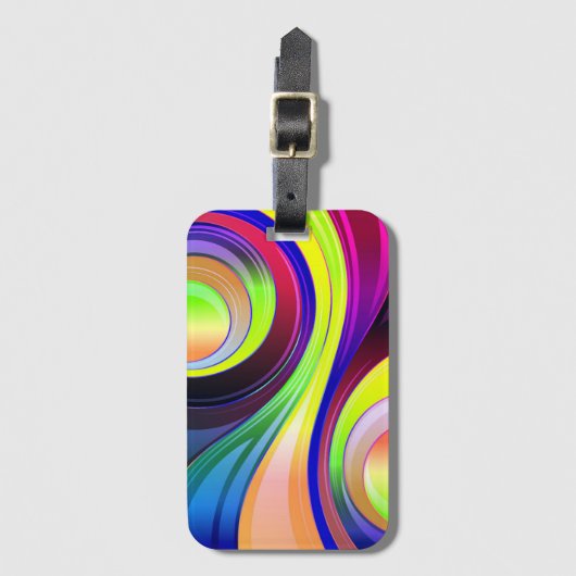 Regenbogendesign Gepäckanhänger (Vorderseite Vertikal)