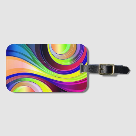 Regenbogendesign Gepäckanhänger (Vorderseite (Horizontal))