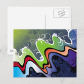 Regenbogendesign Postkarte (Vorne/Hinten)