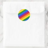 Regenbogendiagonale Streifen Muster Aufkleber Krei (Tasche)