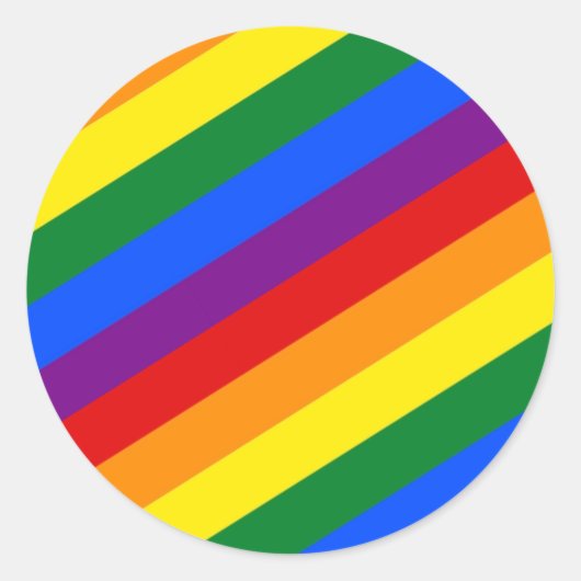 Regenbogendiagonale Streifen Muster Aufkleber Krei (Vorderseite)