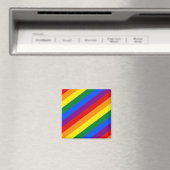 Regenbogendiagonalen-Streifen-Muster-Magnet Magnet (In Situ (Geschirrspüler))