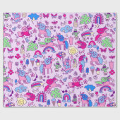 Regenbogendoodell Geschenkpapier (Flach)