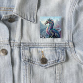 Regenbogendrache in der Schneefantasiekunst Button (Beispiel)