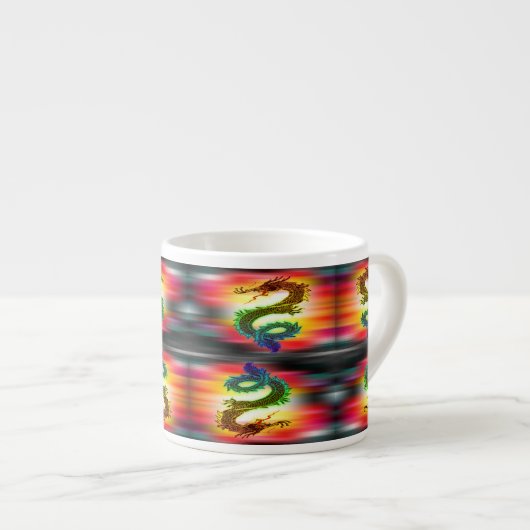 Regenbogendrachen Espressotasse (Vorderseite Rechts)
