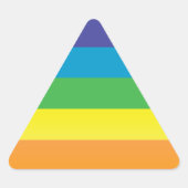 Regenbogendreieck Dreieckiger Aufkleber (Vorderseite)