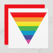 Regenbogendreieck Einladung (Vorne/Hinten)