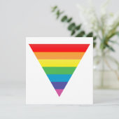 Regenbogendreieck Einladung (Stehend Vorderseite)